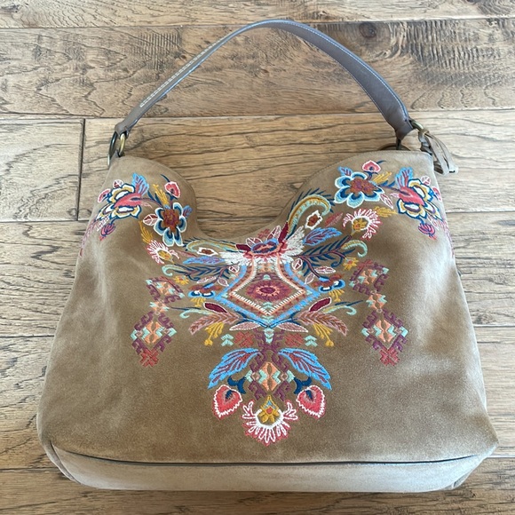 Johnny Was Embroidered Suede Bag - Picture 4 of 16